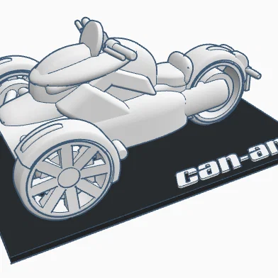 Mô hình 3D xe ba bánh Can-Am Ryker - Đồ trang trí cực chất