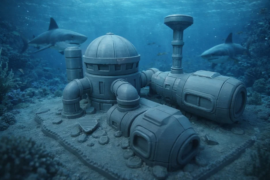 Mô hình trang trí bể cá Future Lab - Căn cứ đáy biển độc đáo - Image 1