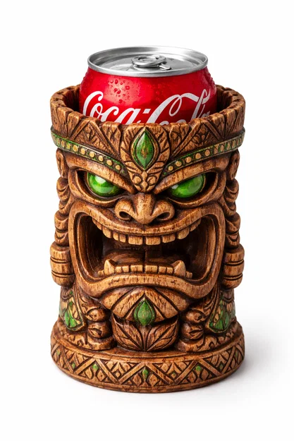 Giá đỡ lon nước Tiki độc đáo cho bàn tiệc - Mẫu in 3D trang trí - Image 1