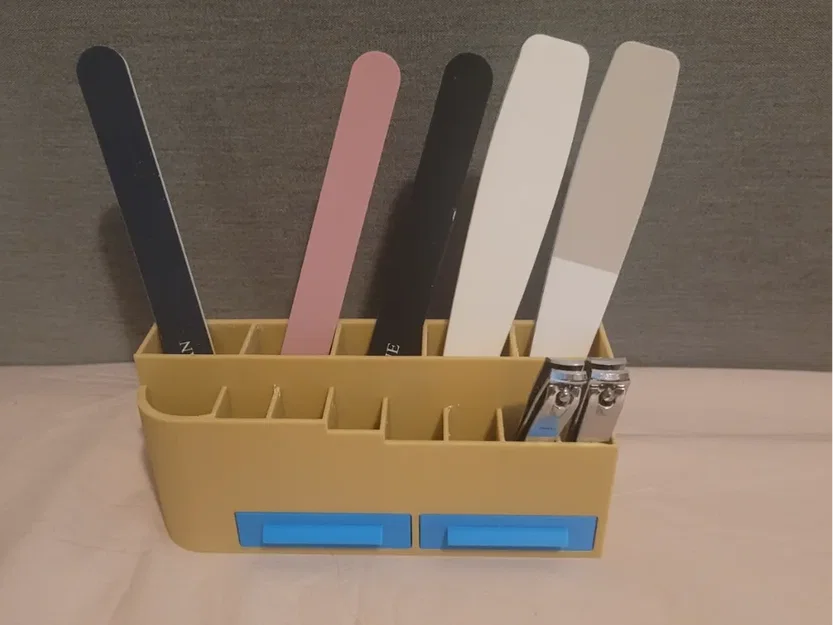 Khay đựng dụng cụ làm móng tích hợp 2 ngăn kéo - Image 1