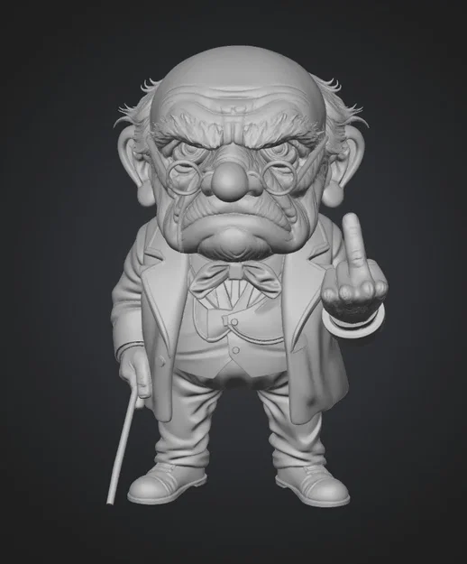 Mô hình 3D ông già cáu kỉnh độc đáo cho bàn làm việc - Image 1