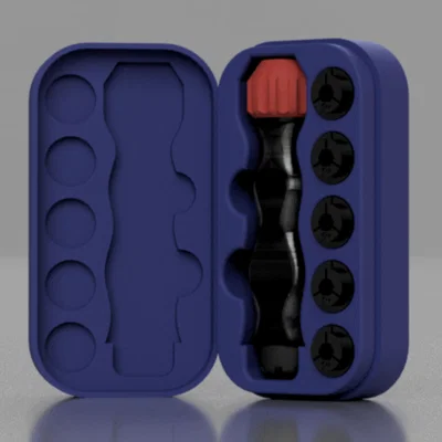 Hộp đựng tuốc nơ vít và đầu collet in 3D tiện lợi