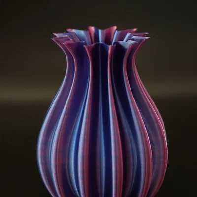 Mẫu in 3D lọ hoa Curved Vase nghệ thuật trang trí bàn làm việc