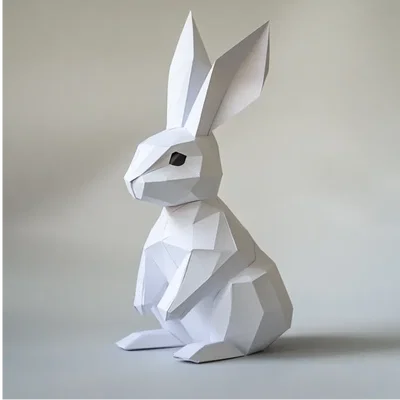 Mô hình chú thỏ trang trí Low Poly cho lễ Phục sinh - 3D Print