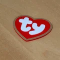 Thẻ tên thú cưng hình trái tim phong cách Beanie Baby - In 3D độc đáo - Thumbnail 1