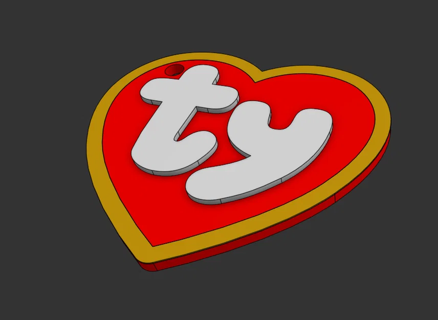 Thẻ tên thú cưng hình trái tim phong cách Beanie Baby - In 3D độc đáo - Image 3