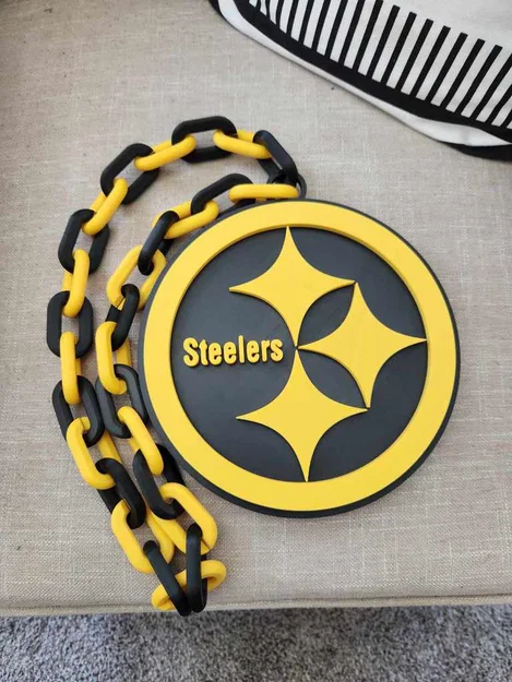 Vòng cổ và Mặt dây chuyền Pittsburgh Steelers Oversized - Image 1