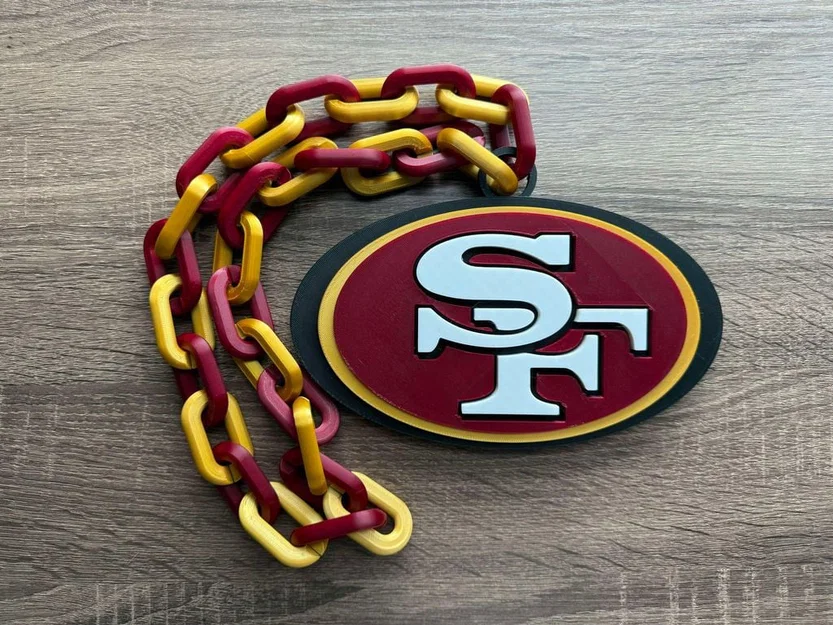 Vòng cổ và Mặt dây chuyền cỡ lớn San Francisco 49ers - Image 1