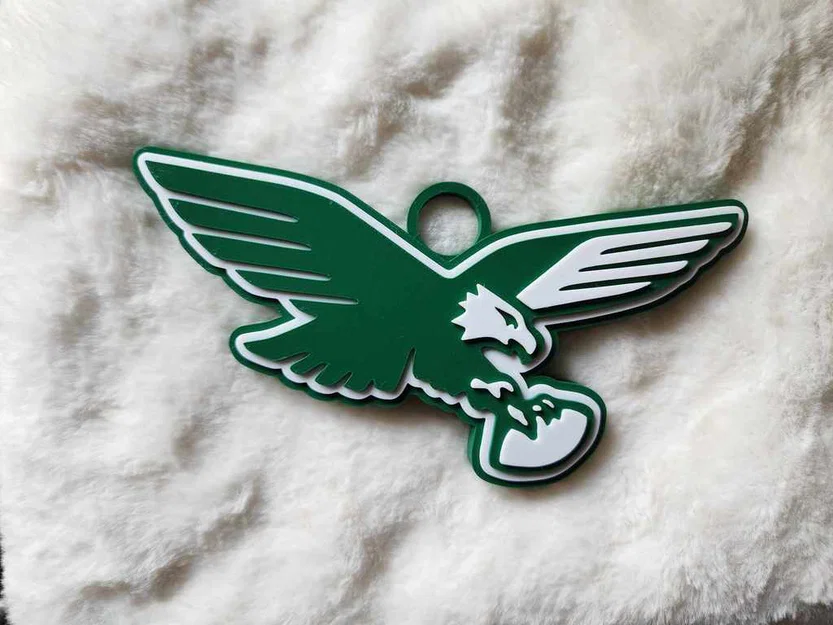 Mặt dây chuyền logo retro cỡ lớn Philadelphia Eagles - Image 3