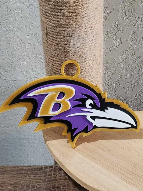Vòng cổ và mặt dây chuyền Baltimore Ravens bản lớn - Image 1