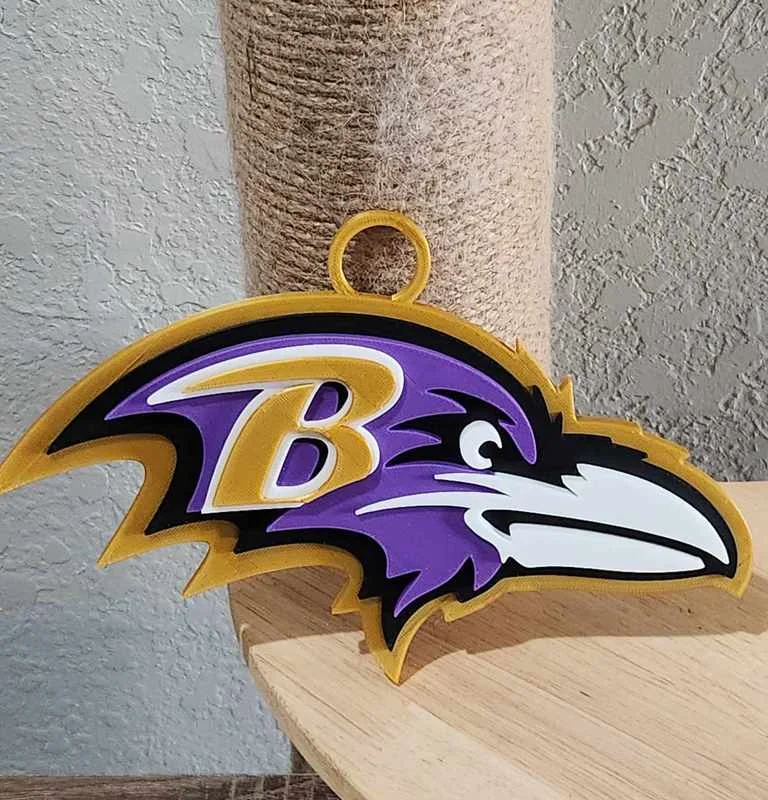 Vòng cổ và mặt dây chuyền Baltimore Ravens bản lớn