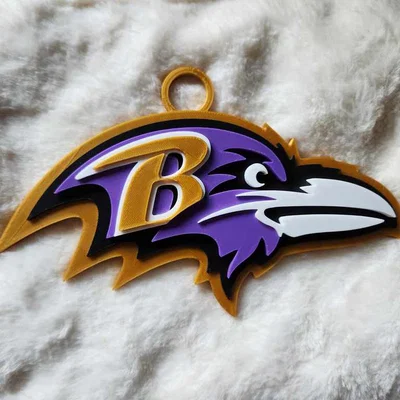 Vòng cổ và mặt dây chuyền Baltimore Ravens bản lớn
