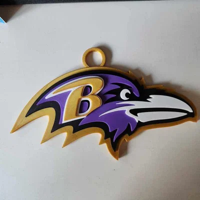 Vòng cổ và mặt dây chuyền Baltimore Ravens bản lớn
