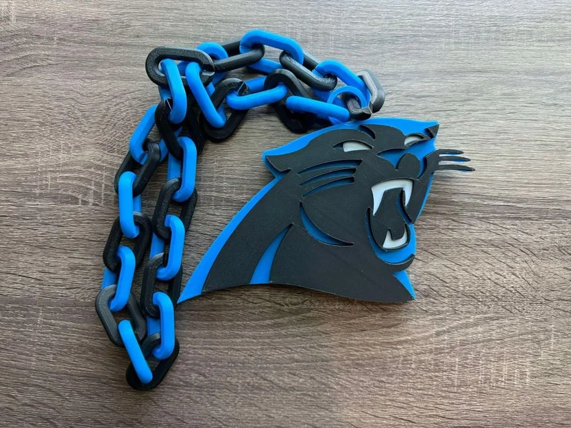 Dây chuyền, mặt dây chuyền Carolina Panthers cỡ lớn - Image 1