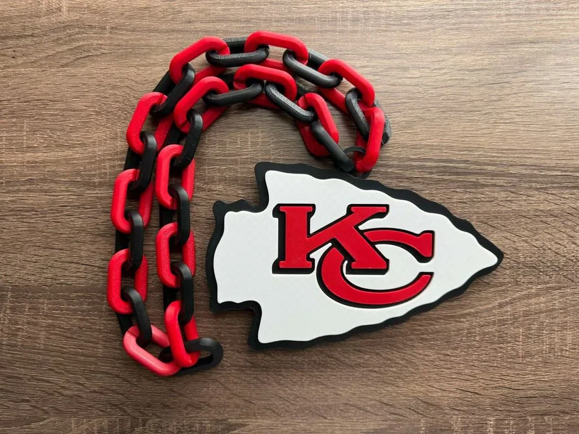 Dây chuyền và mặt dây chuyền Kansas City Chiefs bản Oversized - Image 1
