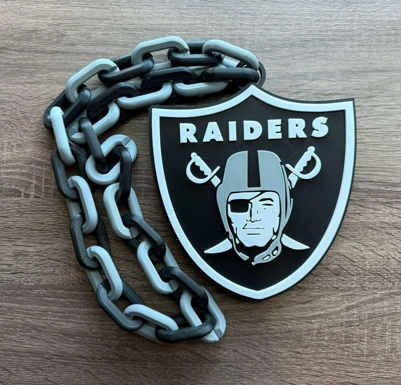 Dây chuyền và mặt dây chuyền Las Vegas Raiders ngoại cỡ