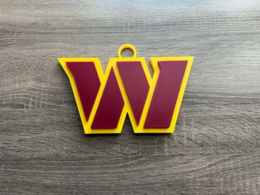 Mặt dây chuyền và vòng cổ oversized Washington Commanders - Image 1