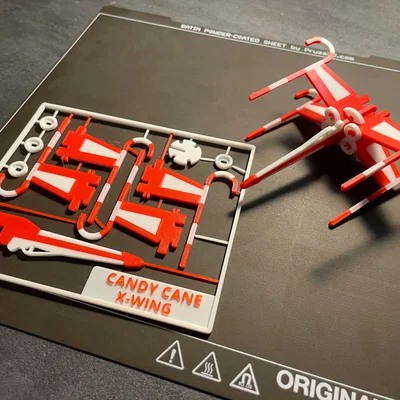 Mô hình trang trí Giáng sinh Candy Cane X-Wing Kit Card