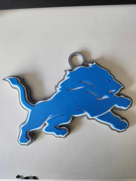 Vòng cổ kiêm mặt dây chuyền Detroit Lions cỡ lớn - Image 3