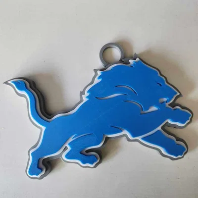 Vòng cổ kiêm mặt dây chuyền Detroit Lions cỡ lớn