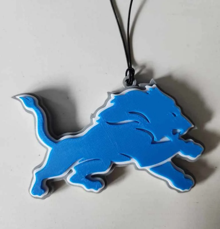 Đồ treo gương chiếu hậu ô tô hình đội Detroit Lions