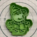 Khuôn cắt bánh hình Peppa Pig mùa đông - Thumbnail 2