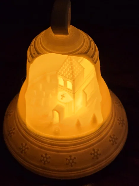 Chuông Giáng sinh với mô hình nhà thờ bên trong - Image 5