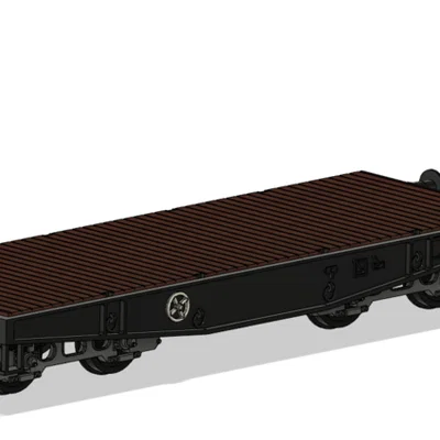 Toa xe phẳng DB Rlmmp700 chở hàng nặng tỷ lệ 1:32 (Gauge 1)