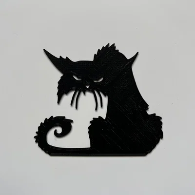 Mẫu trang trí tường hình chú mèo giận dữ (Angry Cat Wall Art #2)