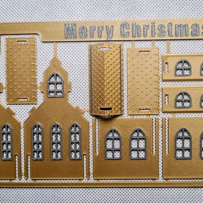 Thiệp Giáng Sinh kèm Mô hình Nhà thờ Nhỏ dạng Puzzle