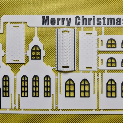 Thiệp Giáng Sinh kèm Mô hình Nhà thờ Nhỏ dạng Puzzle