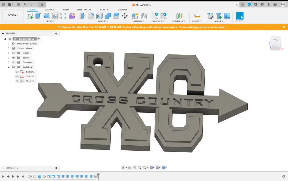 Móc khóa logo XC (Cross Country) - Image 2