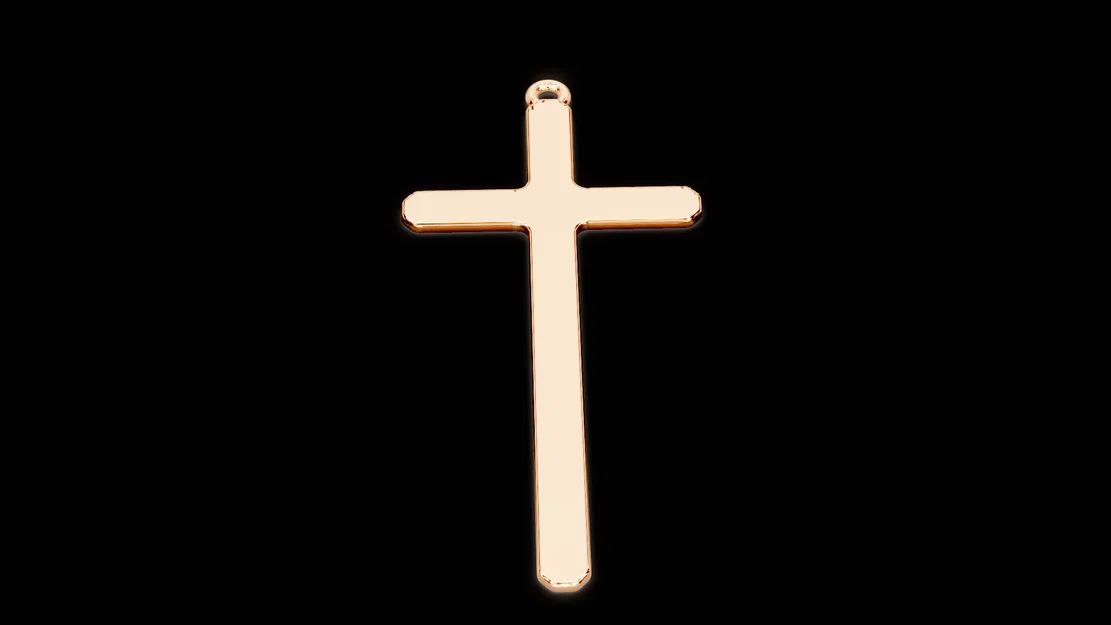 Mẫu mặt dây chuyền thánh giá 3D tinh tế (Cross) - Image 1