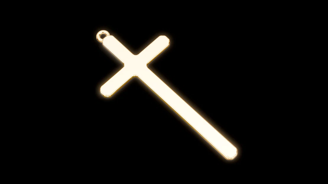 Mẫu mặt dây chuyền thánh giá 3D tinh tế (Cross) - Image 4