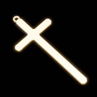 Mẫu mặt dây chuyền thánh giá 3D tinh tế (Cross)