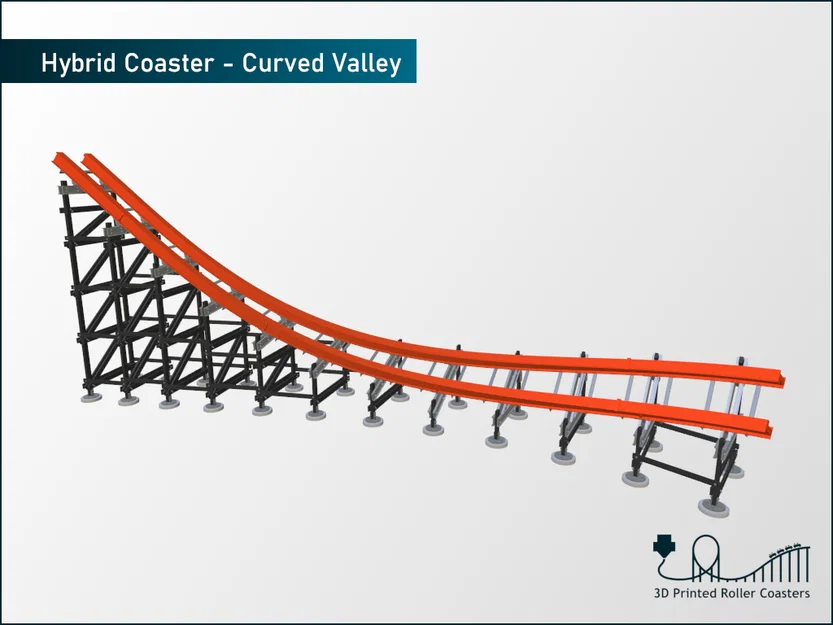 Hybrid Coaster - Curved Valley (Đường ray mô hình lượn siêu tốc) - Image 2