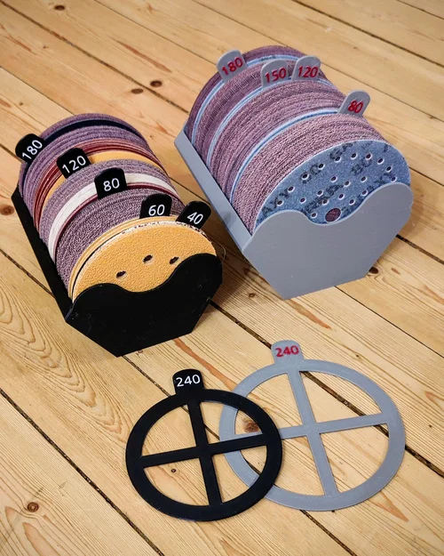 Hộp đựng giấy nhám 125mm và 150mm có vách ngăn - Image 1