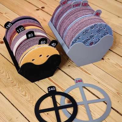 Hộp đựng giấy nhám 125mm và 150mm có vách ngăn