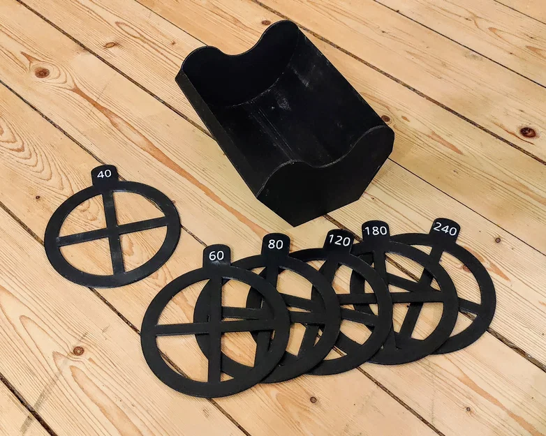 Hộp đựng giấy nhám 125mm và 150mm có vách ngăn - Image 2