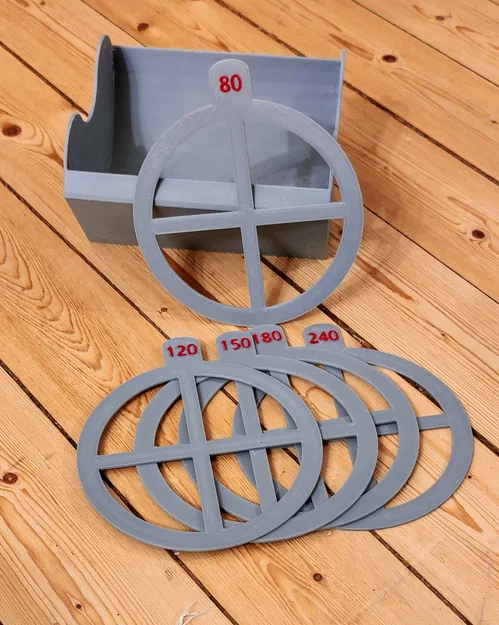 Hộp đựng giấy nhám 125mm và 150mm có vách ngăn - Image 5