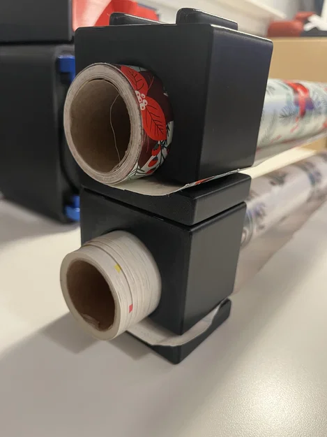 Giá đỡ cuộn giấy gói quà 3D thông minh - Xếp chồng, gắn tường cực gọn - Image 1