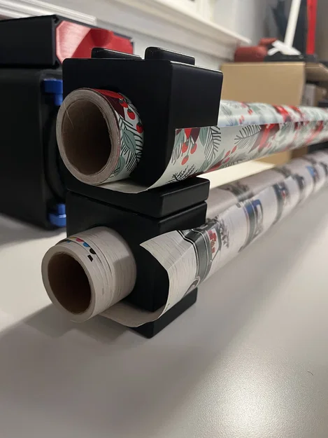 Giá đỡ cuộn giấy gói quà 3D thông minh - Xếp chồng, gắn tường cực gọn - Image 3