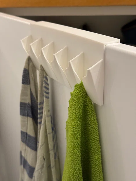Móc treo khăn cho cửa tủ bếp Ikea (Overhang 70 độ, không cần support) - Image 1
