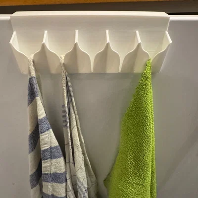 Móc treo khăn cho cửa tủ bếp Ikea (Overhang 70 độ, không cần support)