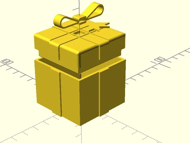 Hộp Quà Giáng Sinh (parametric - openSCAD) - Image 3