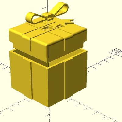 Hộp Quà Giáng Sinh (parametric - openSCAD)