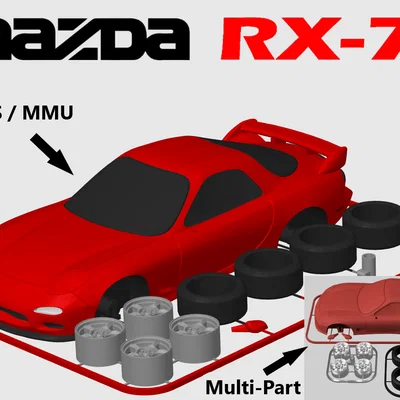Mô hình Mazda RX-7 (FD3S) Kit Card (Tỷ lệ 1:24)