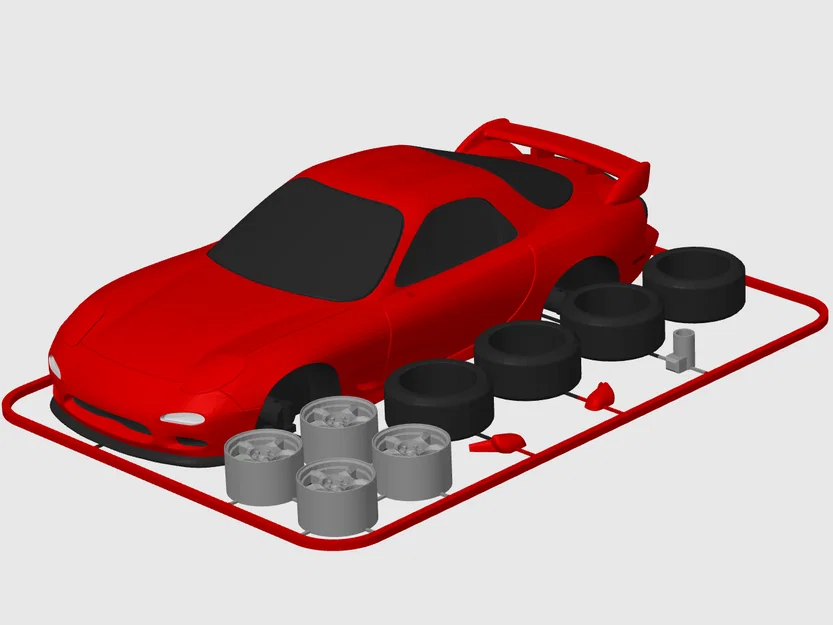 Mô hình Mazda RX-7 (FD3S) Kit Card (Tỷ lệ 1:24) - Image 2