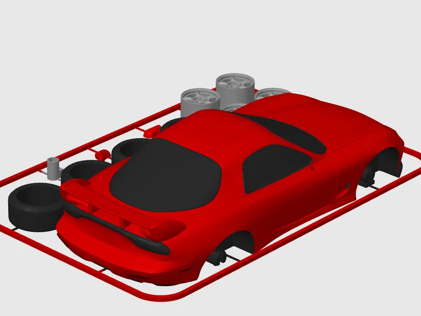 Mô hình Mazda RX-7 (FD3S) Kit Card (Tỷ lệ 1:24) - Image 3