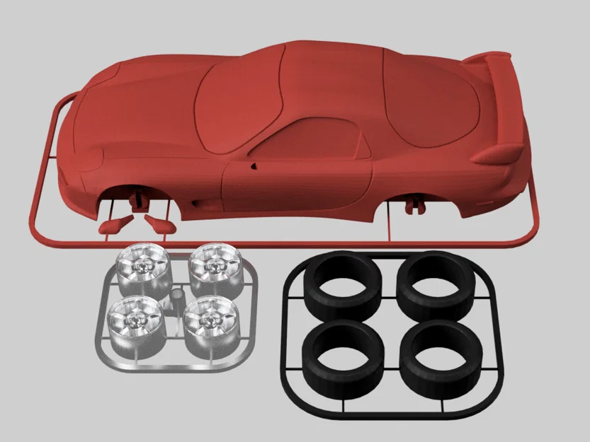 Mô hình Mazda RX-7 (FD3S) Kit Card (Tỷ lệ 1:24) - Image 6